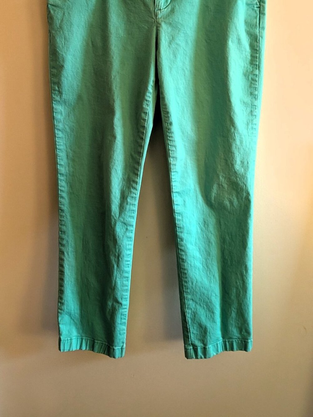 Tommy Hilfiger Stretch Slim Ankle Khaki Pants, Cropped Length, Green, Sz 10 - Picture 2 of 7